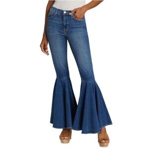 L'Agence Sevyn Mid-Rise Stretch Ultra Flare Jeans Size 25 Festival Bell Bottoms